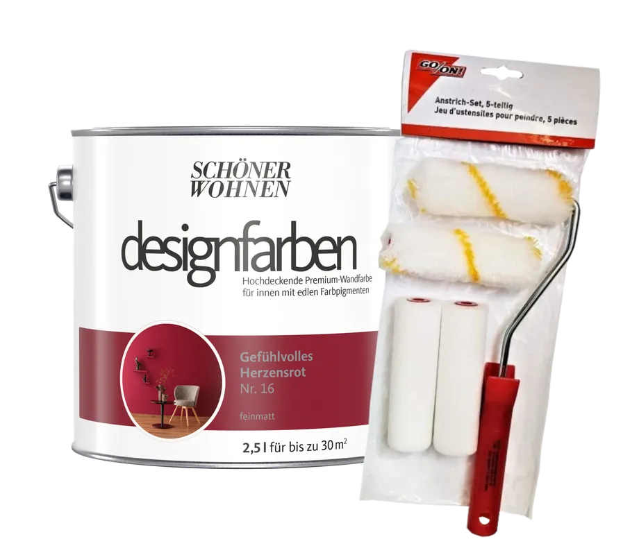 2,5L SW Gefühlvolles Herzensrot 16 +Rollerset Versand Am Gleichen Tag