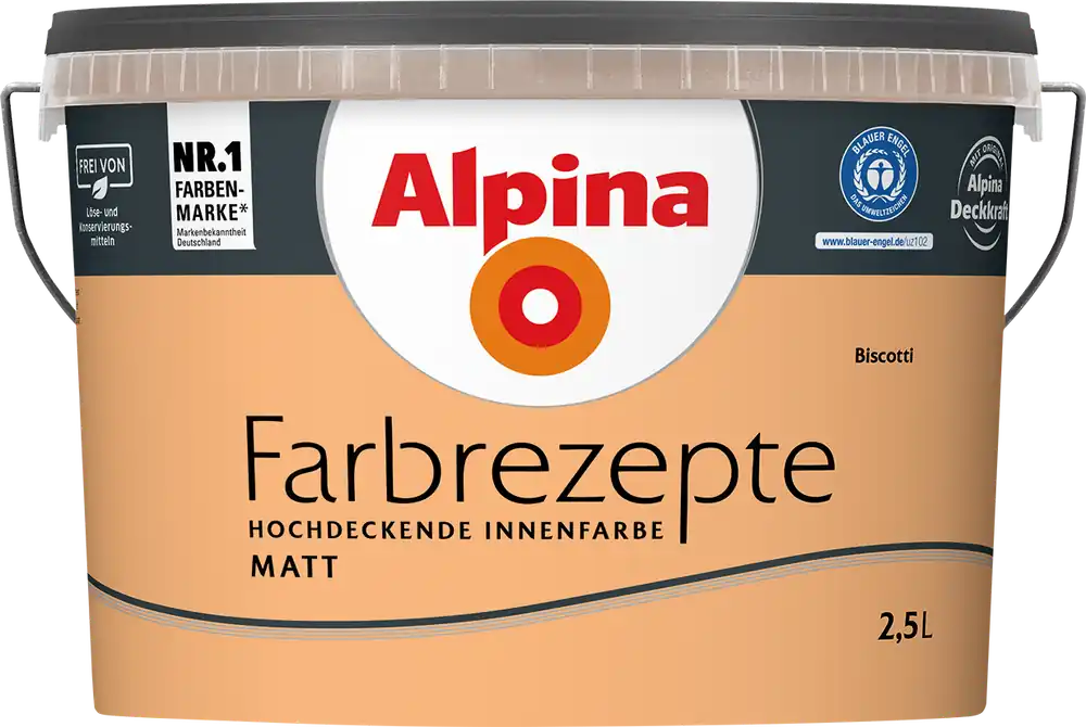 2,5L ALPINA Farbrezepte Biscotti, Matt Kostenloser Rückversand