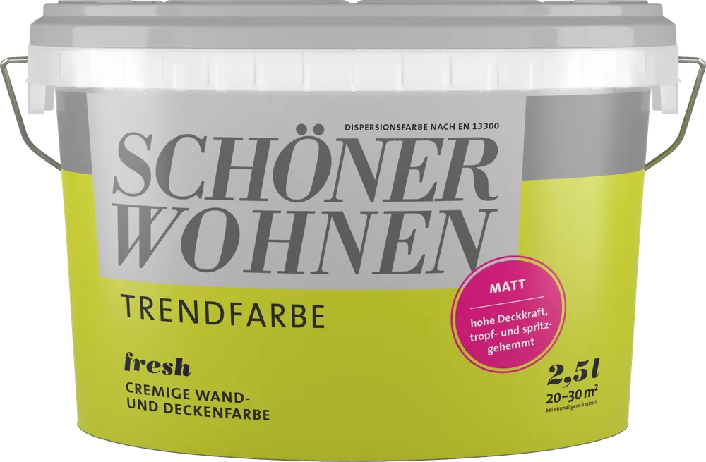 2,5L Schöner Wohnen Trendfarbe Wandfarbe matt Fresh Bestseller