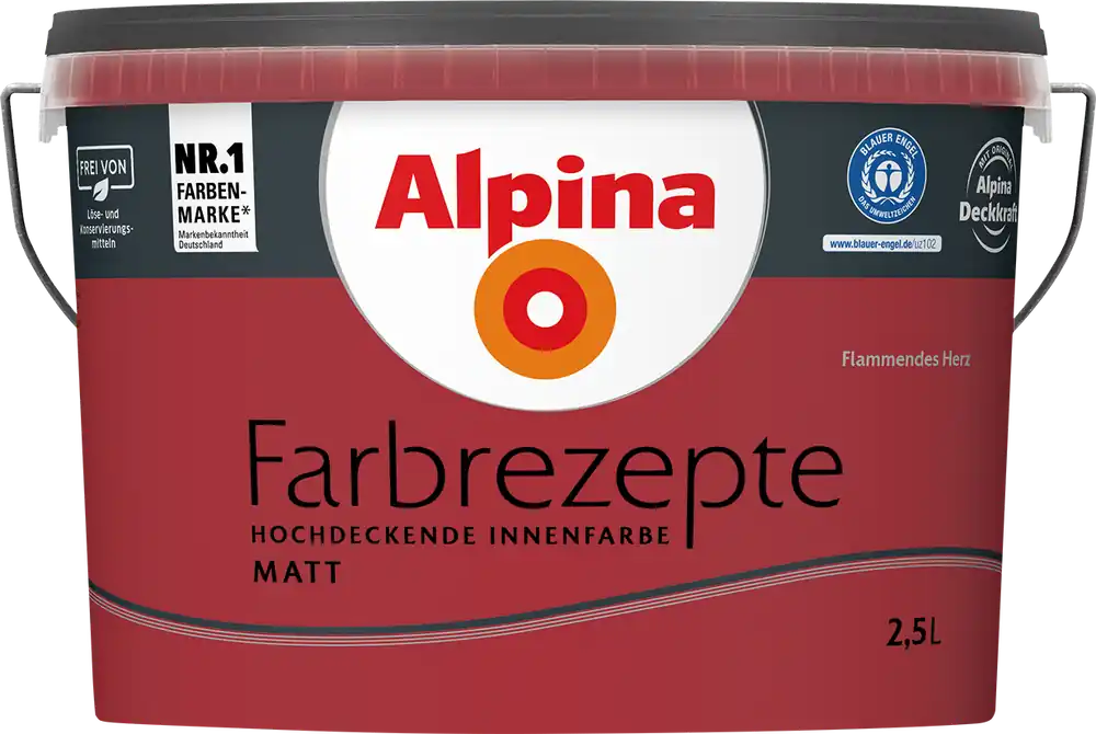 2,5L ALPINA Farbrezepte Flammendes Herz, Matt Mega-Angebot