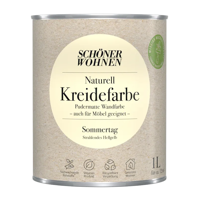 1L Schöner Wohnen Naturell Kreidefarbe Sommertag, Strahlendes Hellgelb Jetzt Kaufen