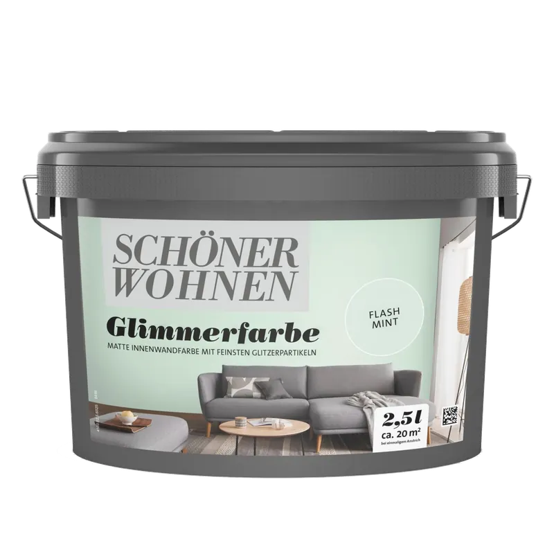2,5L Schöner Wohnen Trendstruktur Glimmerfarbe, Flash Mint Kracherpreis