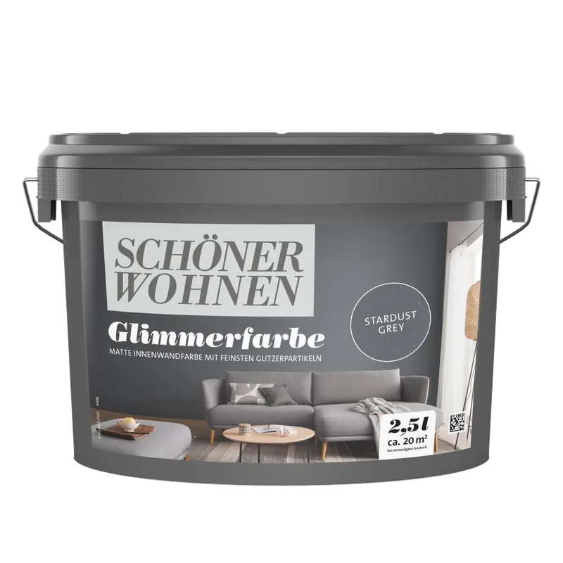 2,5L Schöner Wohnen Trendstruktur Glimmerfarbe, Stardust Grey Versand Am Gleichen Tag