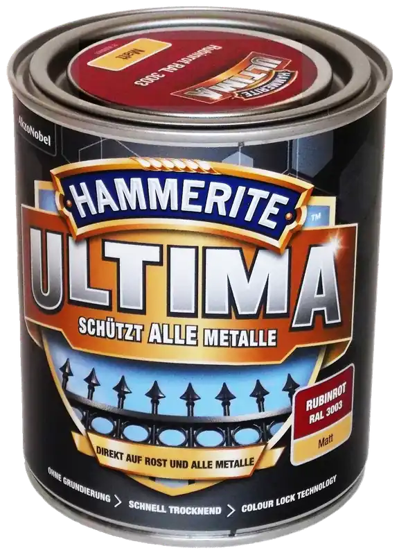 750ml Hammerite ULTIMA MSL matt Rubinrot Super-Preis