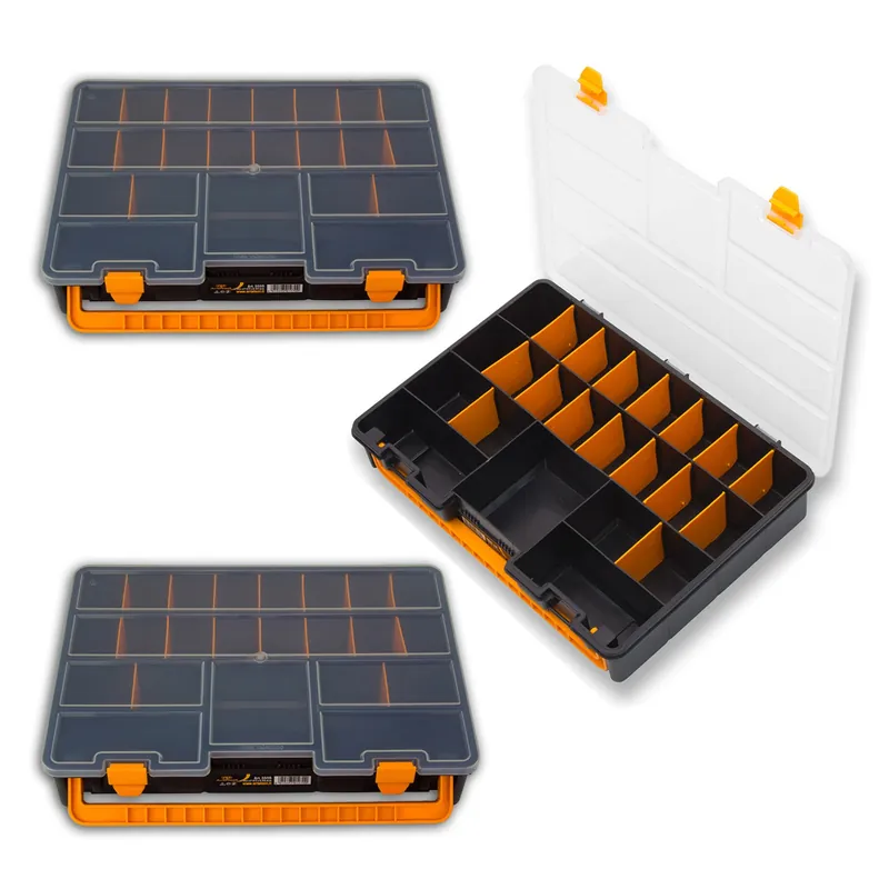 3x Kunststoff Sortimentskoffer / Sortimentskasten mit Tragegriff Kostenloser Rückversand
