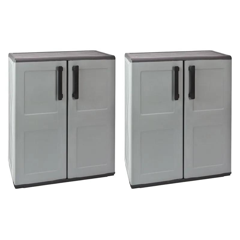 2x Kunststoffschrank / Gartenschrank / Kommode aus PP Kunststoff Zertifiziert