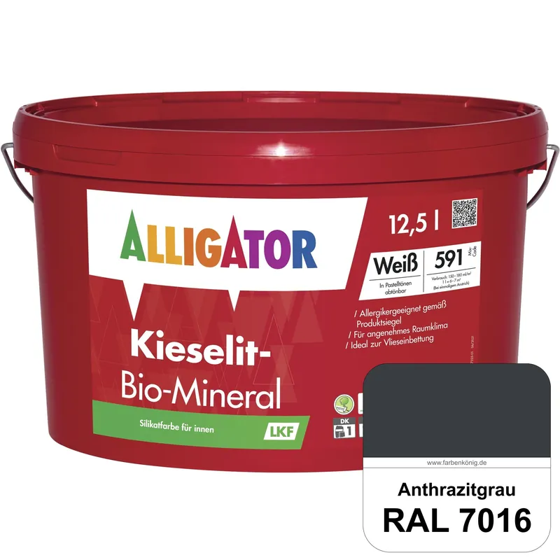 Abverkauf Kieselit-Bio-Mineral LKF (RAL 7016 Anthrazitgrau)
