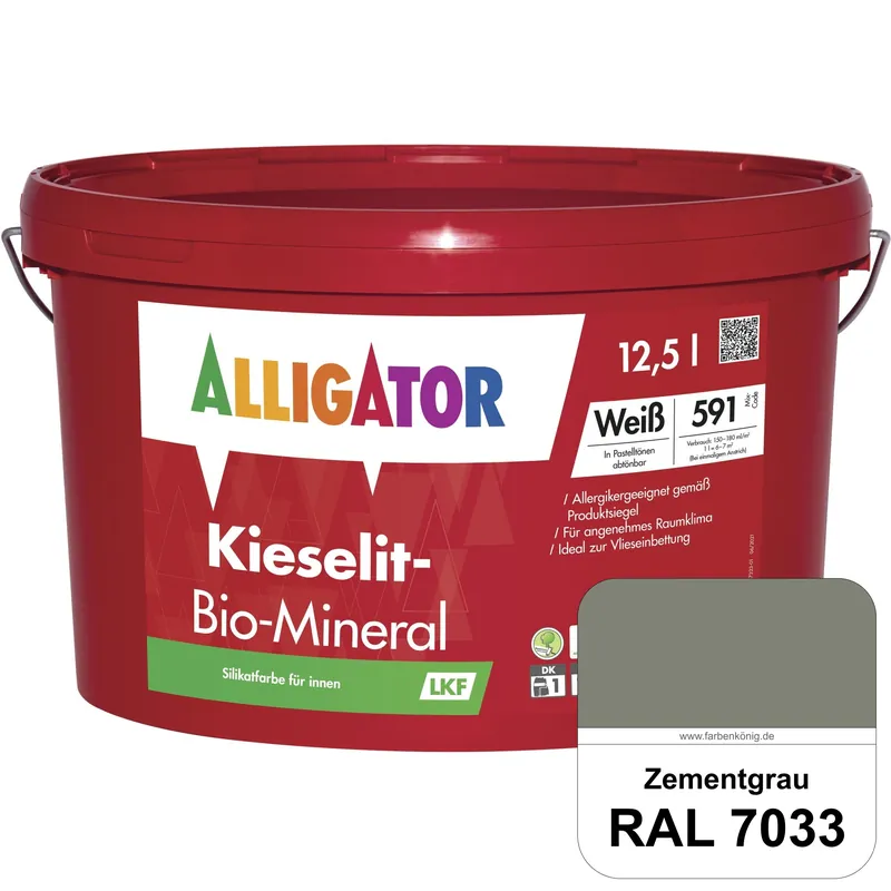 Nur Heute Kieselit-Bio-Mineral LKF (RAL 7033 Zementgrau)