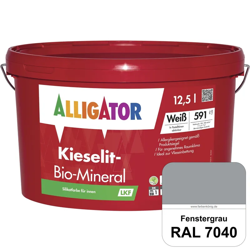 Ausverkauf Kieselit-Bio-Mineral LKF (RAL 7040 Fenstergrau)