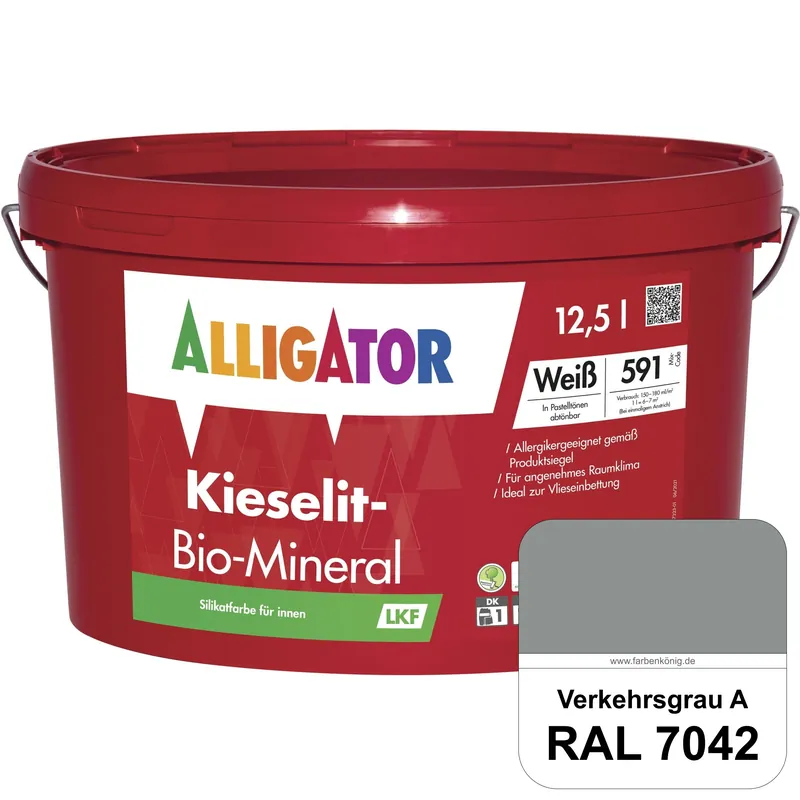Kieselit-Bio-Mineral LKF (RAL 7042 Verkehrsgrau A) Kracherpreis