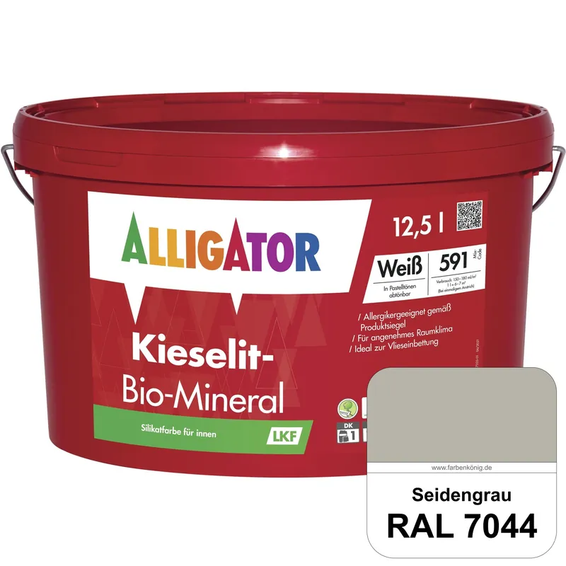 Preisreduziert Kieselit-Bio-Mineral LKF (RAL 7044 Seidengrau)