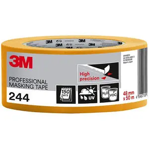 3M Österreich 3M UV Abdeckklebeband Gelb 36 mm x 50 m, Innen und Außen Abdeckung, Maler Klebeba Neue Ware