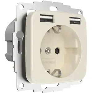 2USB 2USB STECKDOSE MIT 2 USB CW GLÄNZ. / 2USB JP-5502F 12W 2,4A 2U-449399 Günstig