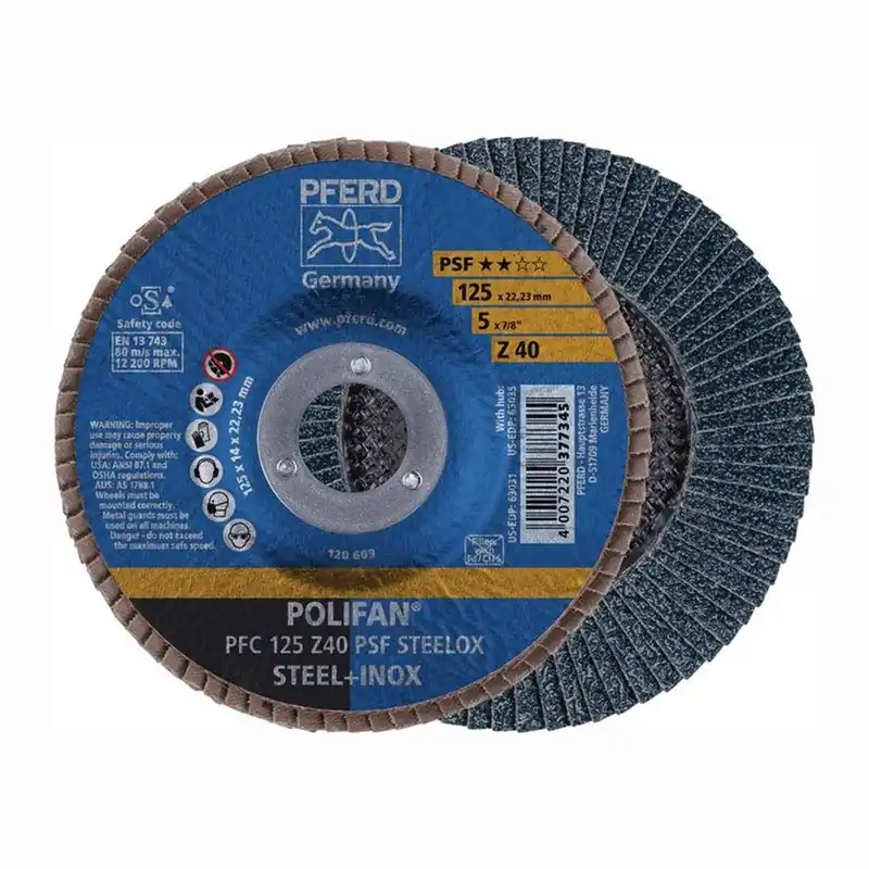 Aktuell PFERD Fächerscheibe POLIFAN Z PSF STEELOX Ø 115 mm Körnung Z-80 konisch - 67768115