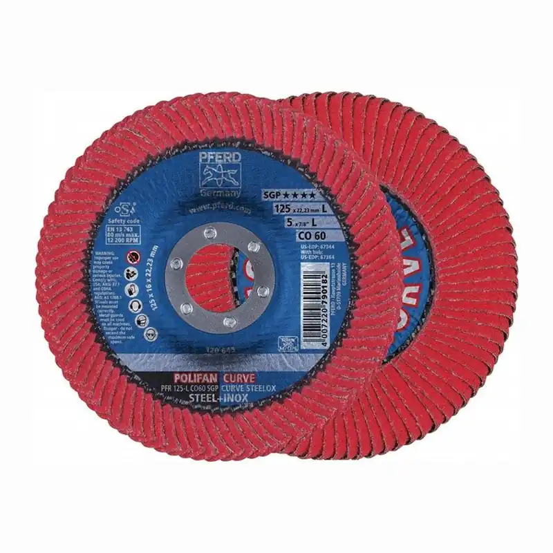 Bestpreis PFERD Fächerscheibe POLIFAN CO SGP CURVE STEELOX Ø 125 mm Körnung 60 konisch M - 67689056